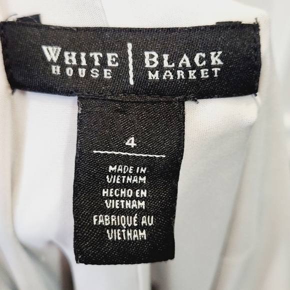 WHBM Cowl‑Neck Check Dress | Black‑&‑White Sleeveless A‑Line Size 4 - Picture 11 of 12